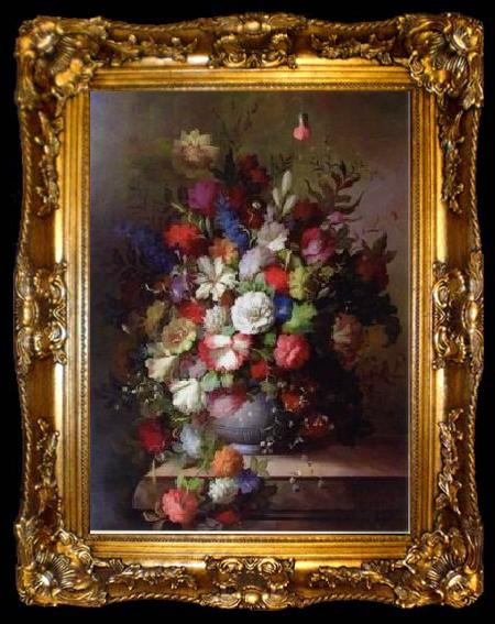 framed  unknow artist Floral, beautiful classical still life of flowers.084, ta009-2